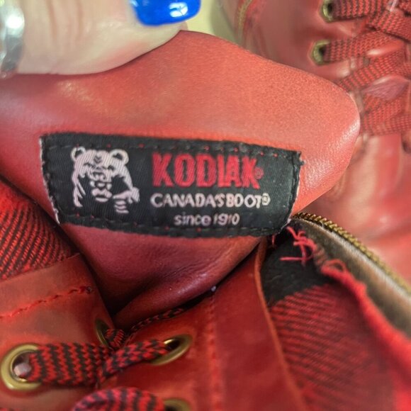 Kodiak Red Leather Combat Moto Ankle Waterproof Boot - Picture 11 of 16